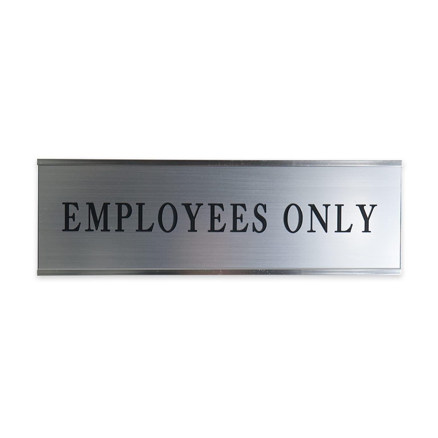 Custom Mountable Engraved Sign with Metal Flush Wall Mount Holder, 3 x 8