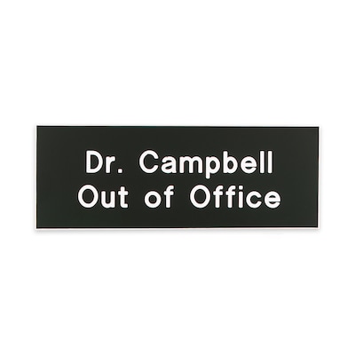 Custom Mountable Engraved Plastic Sign, 3 x 8