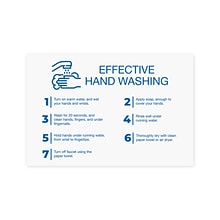 Custom Mountable Effective Hand Washing Engraved Plastic Sign, 8 x 12