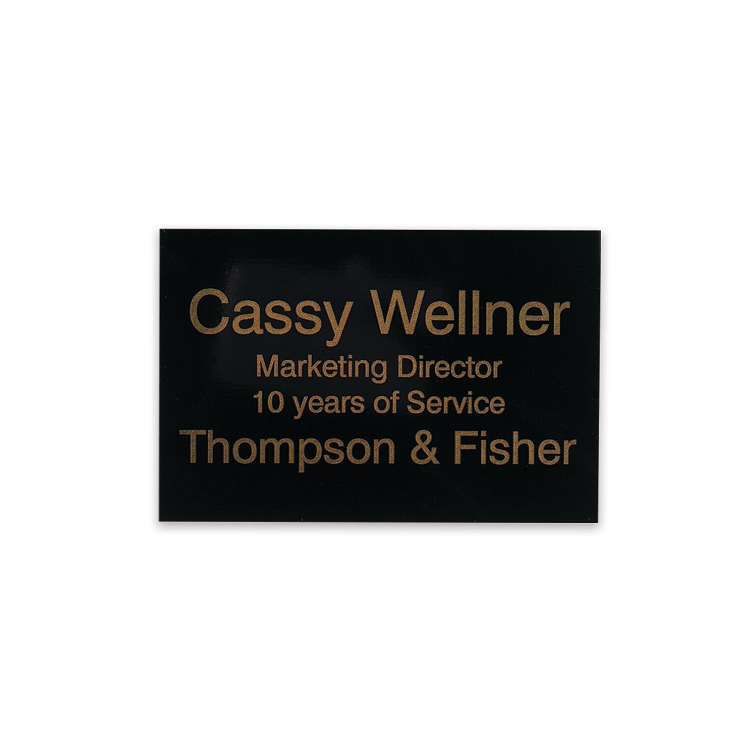 Custom Engraved Flexibrass® Sign, 2 x 3