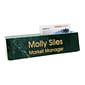 Custom Laser Engraved Green Marble Desk Name Plate Bar with Business Card Slot, 2-1/4" x 8"