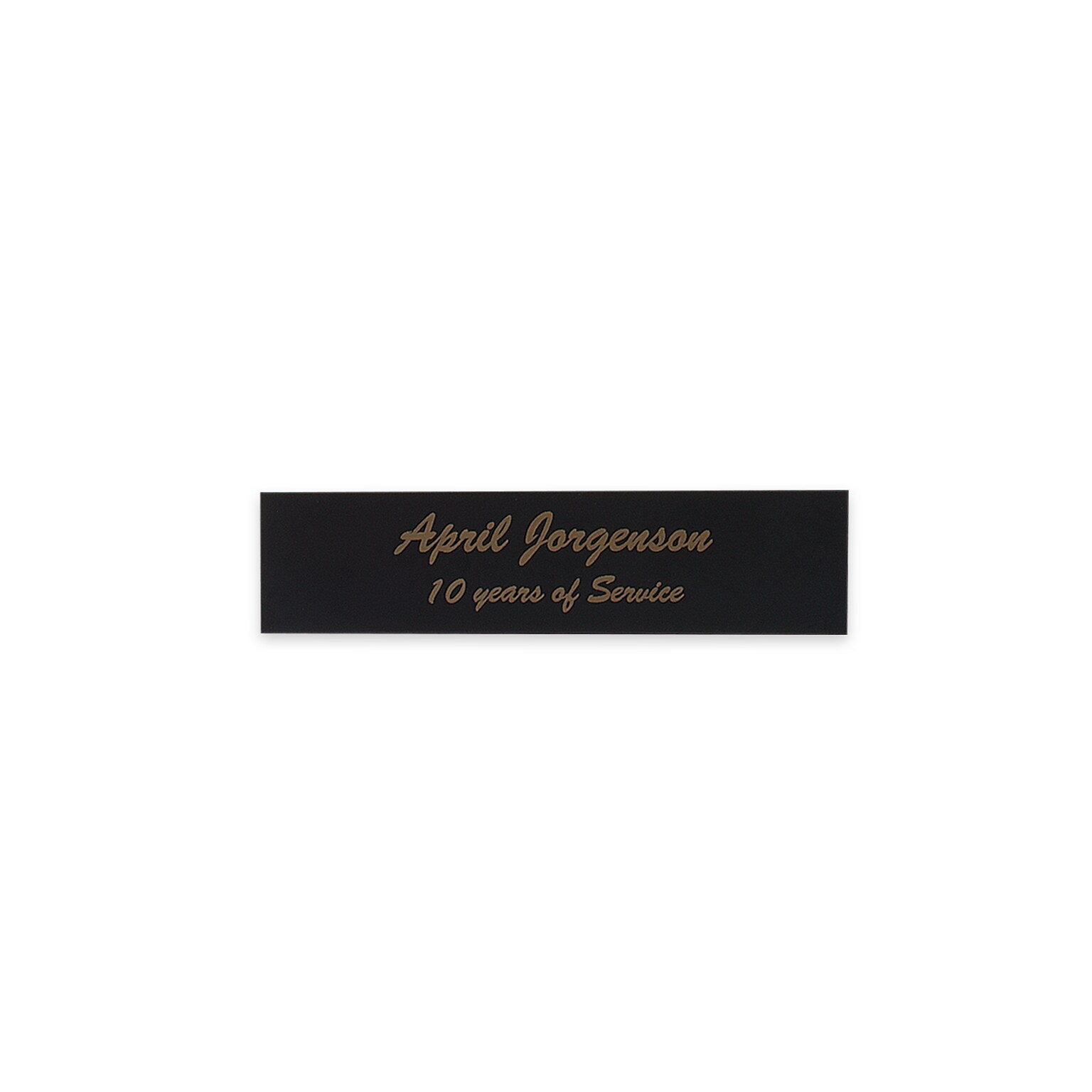 Custom Engraved Black/Gold Metal Plate, 3/4 x 3