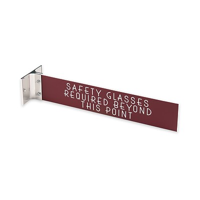 Custom Mountable Engraved Sign with Extended Wall Sign Holder, 2 x 10