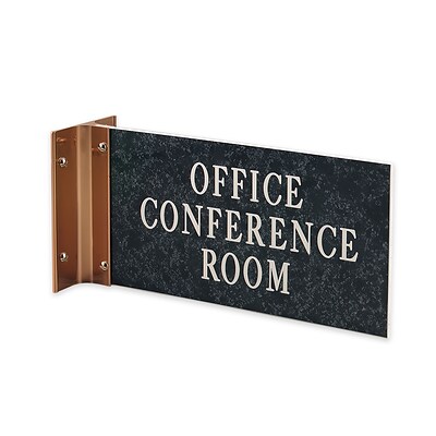 Custom Mountable Engraved Sign with Extended Wall Sign Holder, 4 x 8
