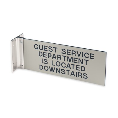 Custom Mountable Engraved Sign with Extended Wall Sign Holder, 4 x 10