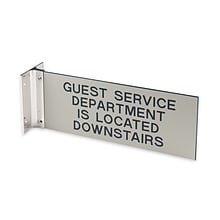 Custom Mountable Engraved Sign with Extended Wall Sign Holder, 4 x 10