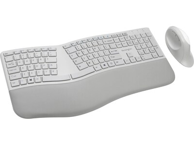 Kensington Pro Fit K75407US Wireless Ergonomic Keyboard and Mouse Combo, Gray