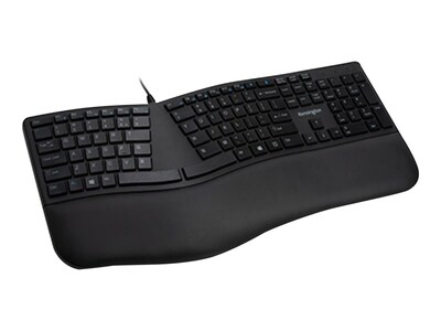 Kensington Pro Fit Ergo Wired Keyboard, Black (K75400US)