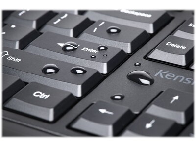 Kensington Pro Fit Wireless Ergonomic Keyboard and Optical Mouse Combo, Black (K75406US)