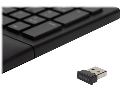 Kensington Pro Fit Wireless Ergonomic Keyboard and Optical Mouse Combo, Black (K75406US)