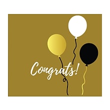 Great Papers! Congratulations Card with Envelope, 6.75 x 4.75, Gold/Foil, 3/Pack (2020141PK3)