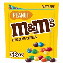 M&Ms Party Size Peanut Milk Chocolate Pieces, 38 oz. (MMM55116)