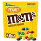 M&M'S Peanut Milk Chocolate Candy, Party Size, 38 oz Bulk Candy Bag (MMM55116)