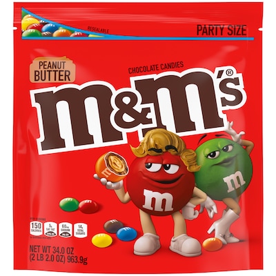 M&M's Chocolate Candies, Milk Chocolate/Peanut/Peanut Butter