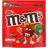 M&MS Peanut Butter Milk Chocolate Candy, Party Size, 34 oz Bulk Candy Bag (MMM55085)