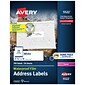 Avery Waterproof Laser Address Labels, 1-1/3 x 4, Matte White, 14 Labels/Sheet, 50 Sheets/Box, 700