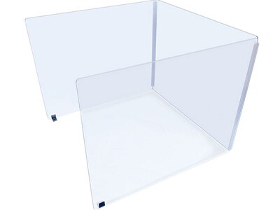 Ghent Freestanding Desktop Divider, 24H x 30W, Clear Acrylic (DPSC2430-3S-24)