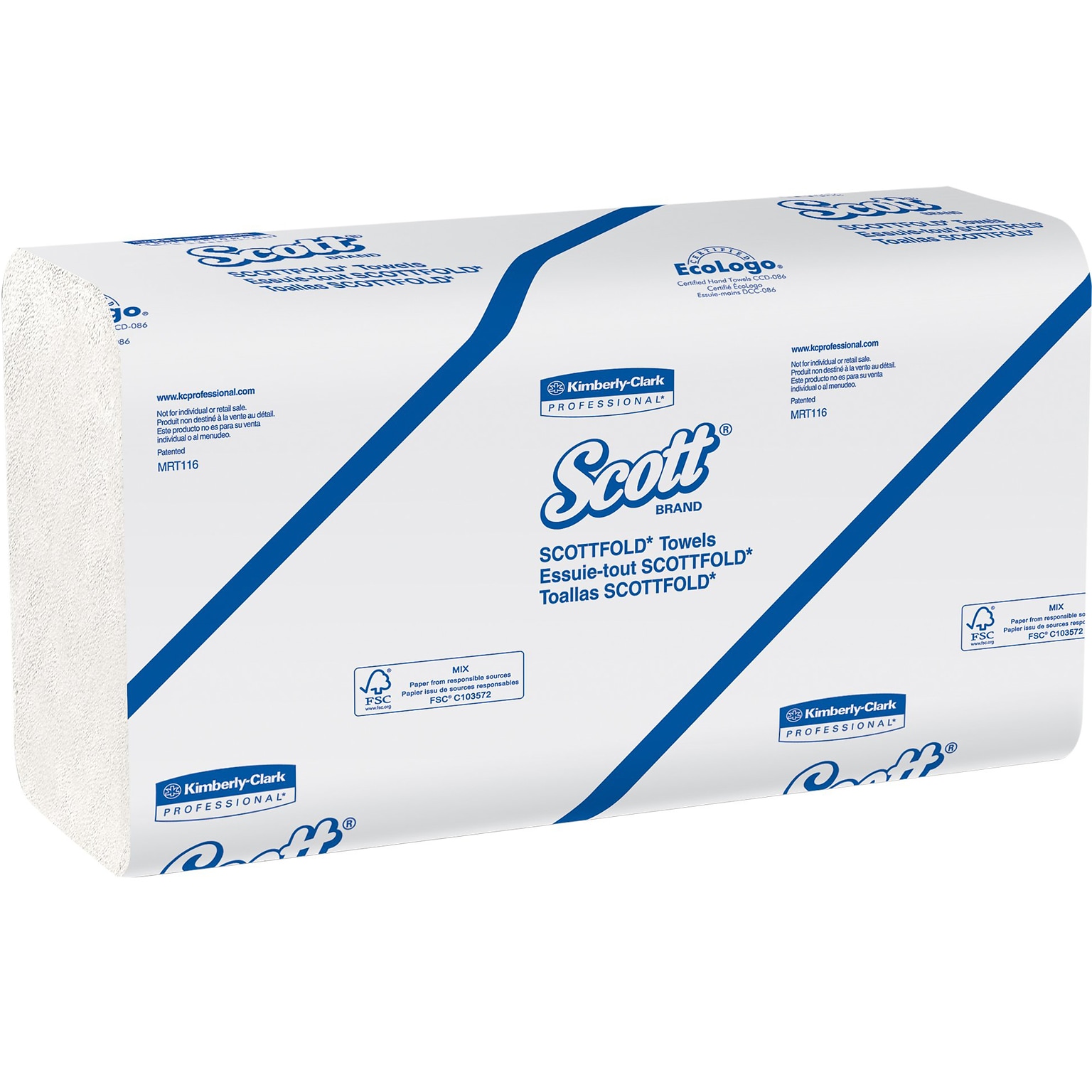 Scott Essential Multifold Paper Towels, 175 Sheets/Pack, 25 Packs/Carton (45957)