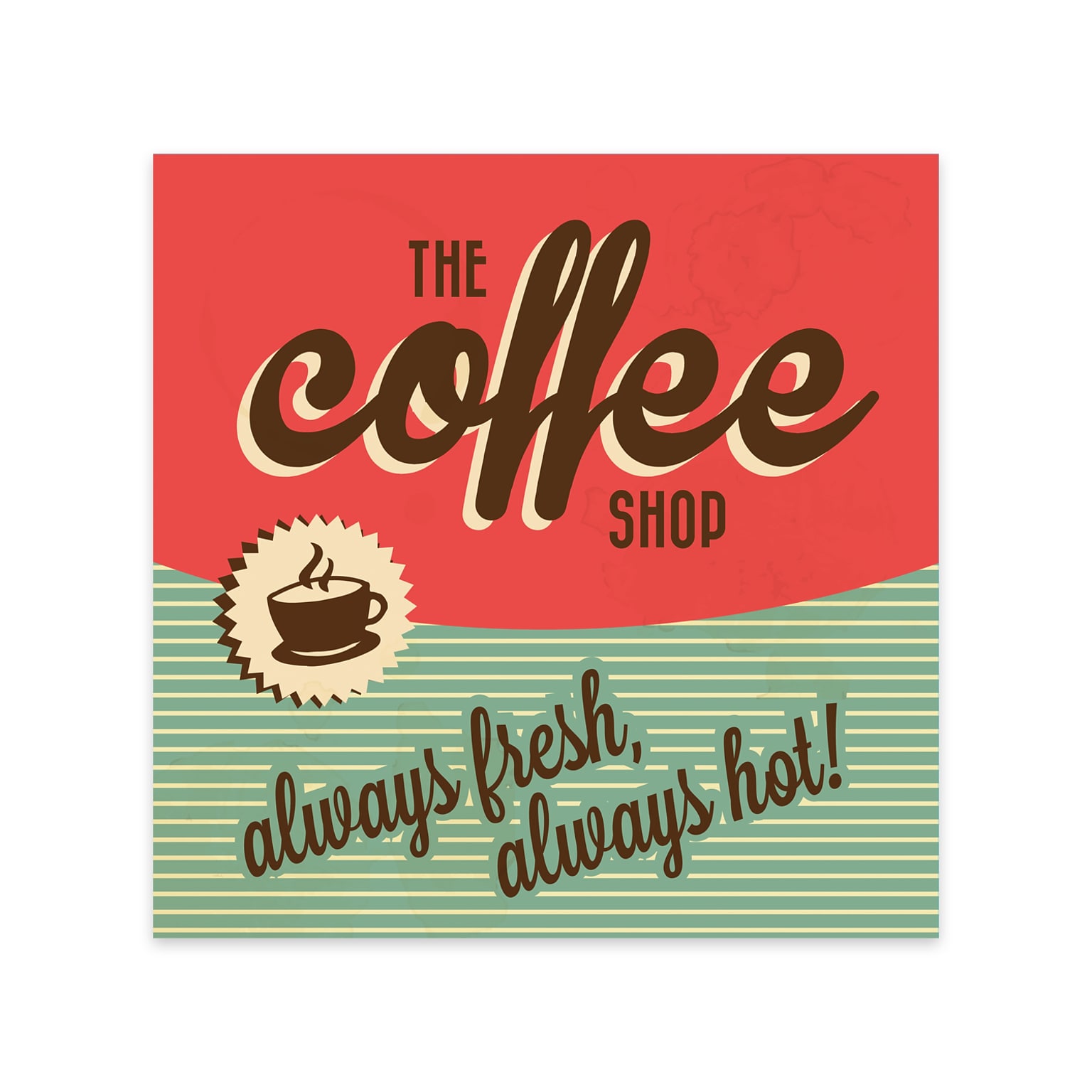 Custom Mountable Full Color Plastic Wall Sign, 12 x 12