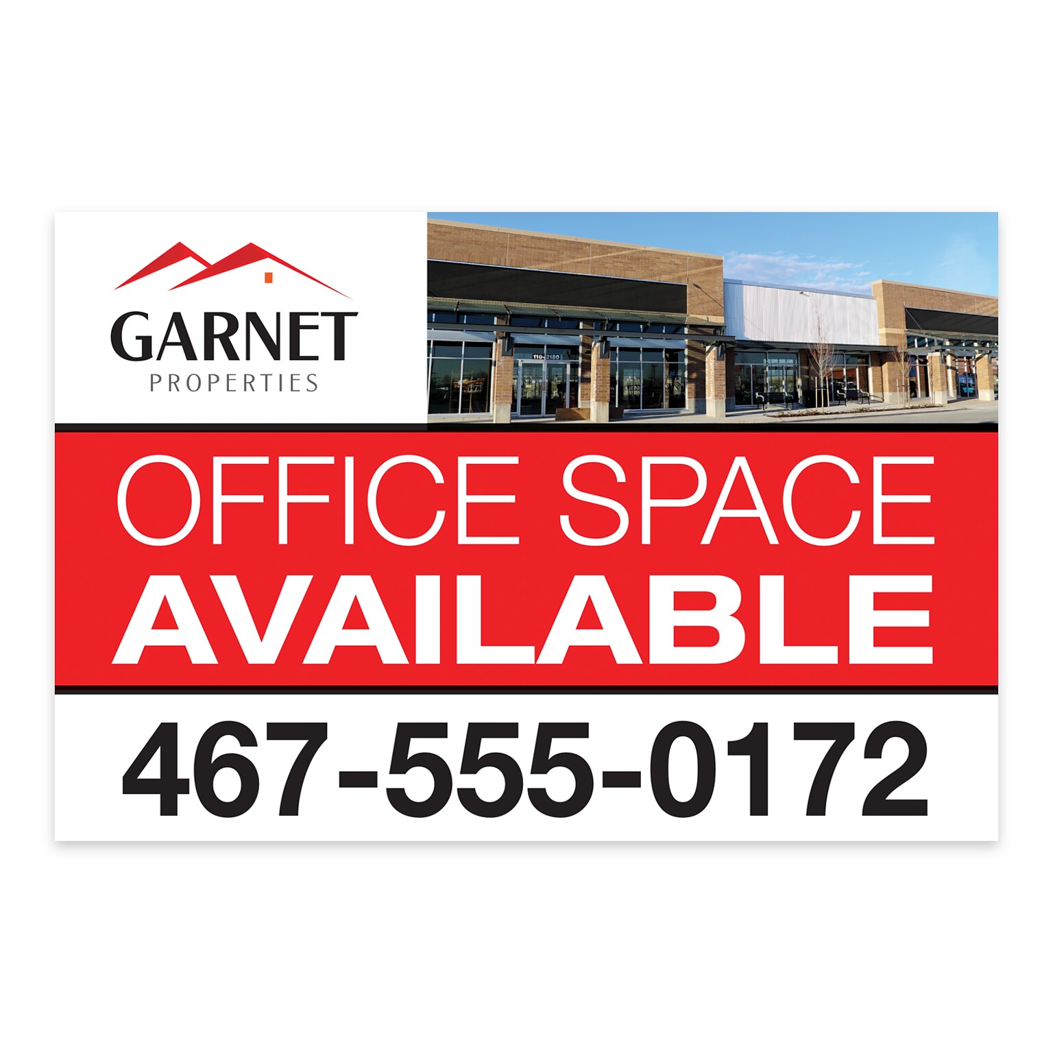 Custom Mountable Full Color Plastic Wall Sign, 12 x 18
