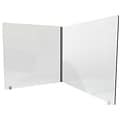 Ghent Freestanding Desktop Divider, 24H x 24W, Clear Acrylic (DPSC2424-2S-16)