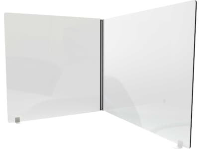 Ghent Freestanding Desktop Divider, 24H x 24W, Clear Acrylic (DPSC2424-2S-24)