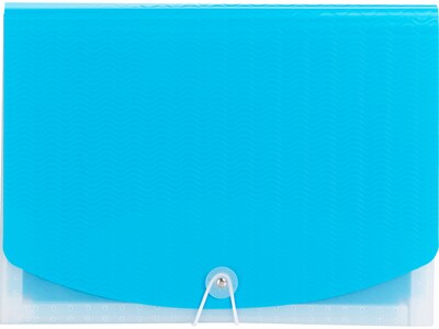 Smead Moisture Resistant Plastic Accordion File, 12-Pocket, Letter Size, Teal/Clear (70869)