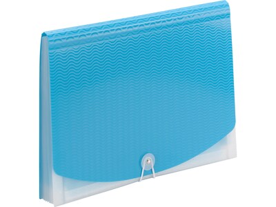 Smead Moisture Resistant Plastic Accordion File, 12-Pocket, Letter Size, Teal/Clear (70869)