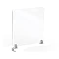 MooreCo Center Clamp Mount Desktop Divider, 24H x 23W, Clear Acrylic (45262)