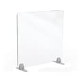 MooreCo Freestanding Desktop Divider, 24H x 23W, Clear Acrylic (45266)