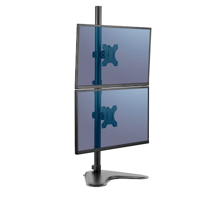 Fellowes Professional Series Freestanding Dual Stacking Monitor Arm, Up to 32", Black (8044001)