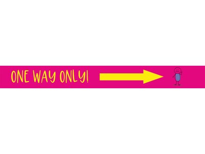 Seco Floor Decal One Way Only, Vinyl, 1.97 x 0.2, Pink (OWOPI)