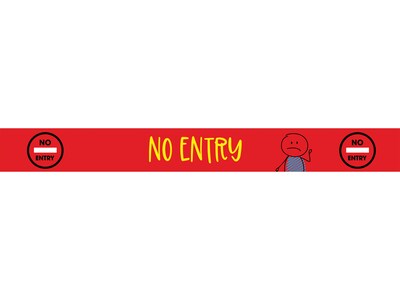 Seco Floor Decal No Entry, Vinyl, 1.97 x 0.2, Red (NERE)