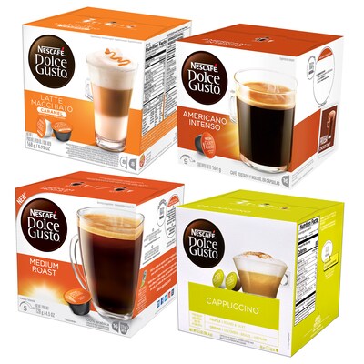 Nestle NESCAFE Dolce Gusto Coffee Bundle, 4/Pack (283-00061)