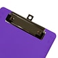 JAM Paper Plastic Clipboard, Memo Size, Purple, 12/Pack (331CPMPUA)