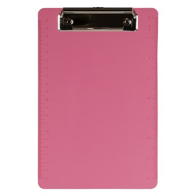 JAM Paper Plastic Clipboard, Memo Size, Pink (331CPMPI)