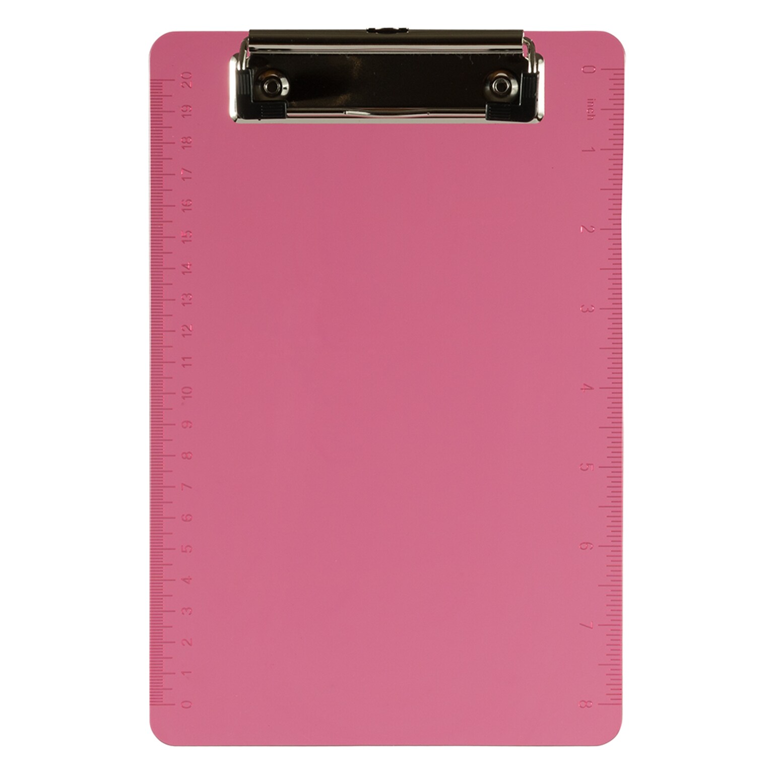 JAM Paper Plastic Clipboard, Memo Size, Pink, 12/Pack (331CPMPIA)