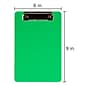 JAM Paper Plastic Clipboard, Memo Size, Green (331CPMGR)