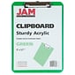 JAM Paper Plastic Clipboard, Letter Size, Green, 2/Pack (340926880GZ)