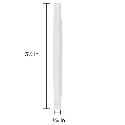 JAM Paper Colored Multi-Purpose #64 Rubber Bands, 3.5" x 0.25", Non-Latex, White, 100/Pack (33364RBWH)