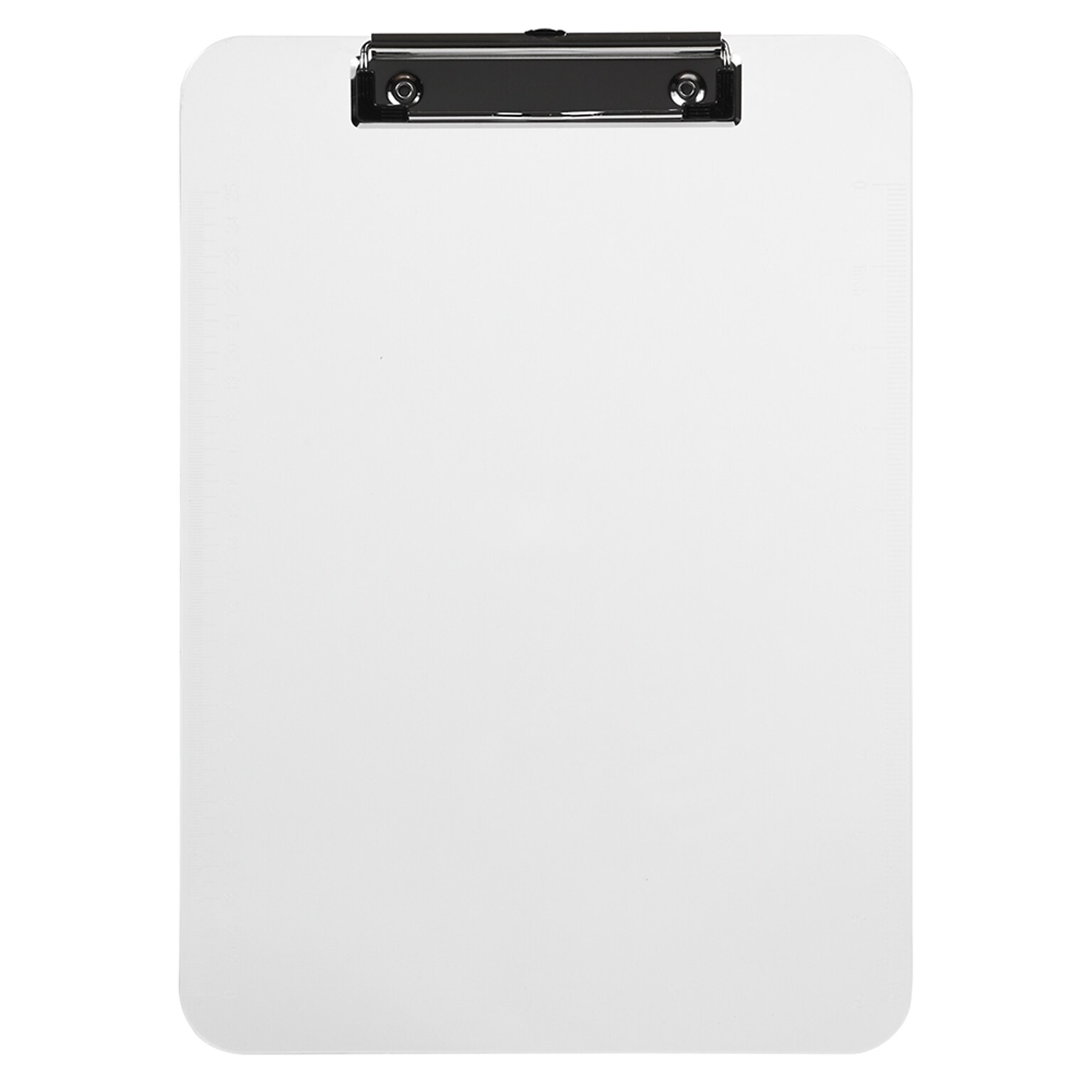 JAM Paper Plastic Clipboard, Letter Size, Clear, 12/Pack (340928126A)