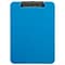 JAM Paper Plastic Clipboard, Letter Size, Blue, 12/Pack (340926882AZ)