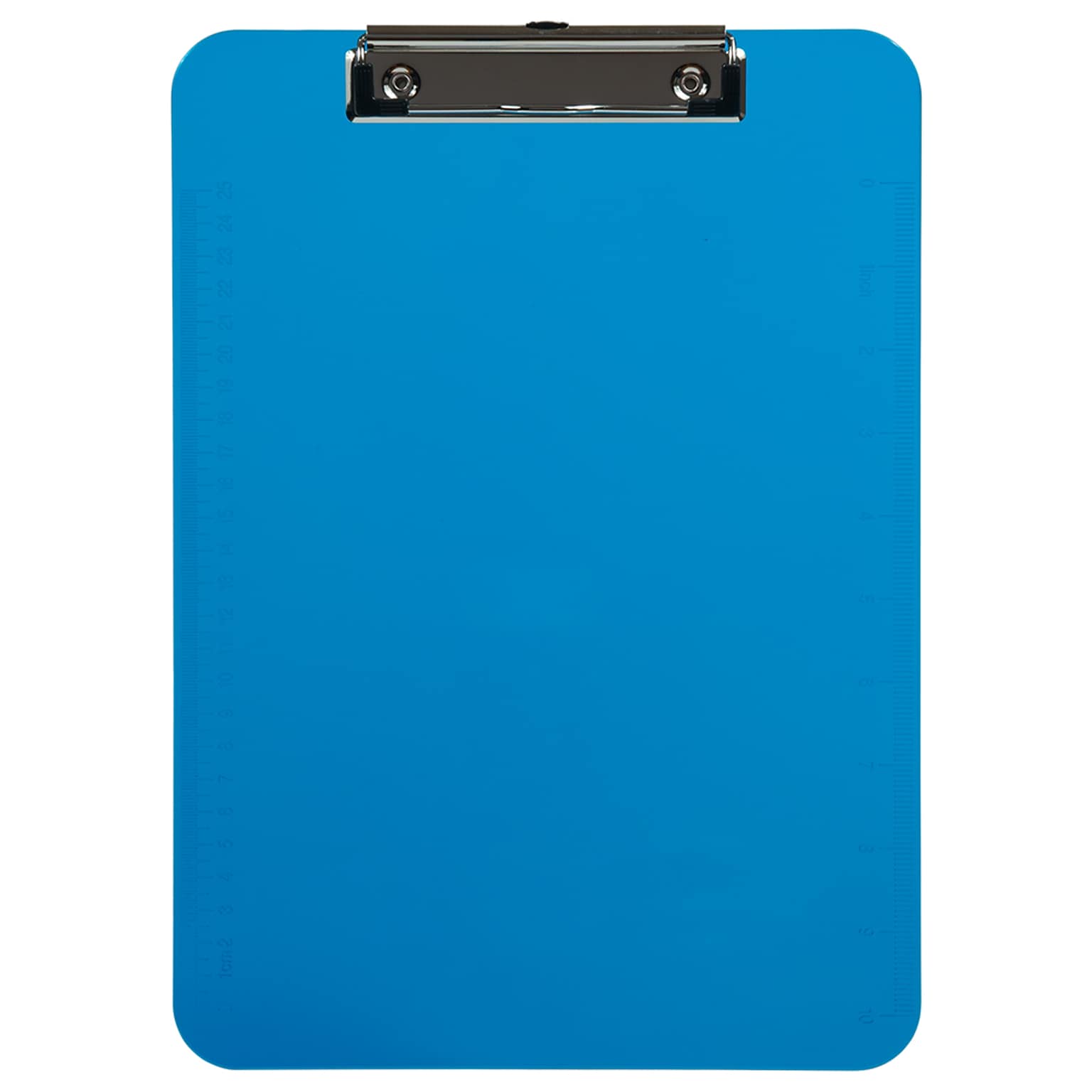 JAM Paper Plastic Clipboard, Letter Size, Blue, 12/Pack (340926882AZ)