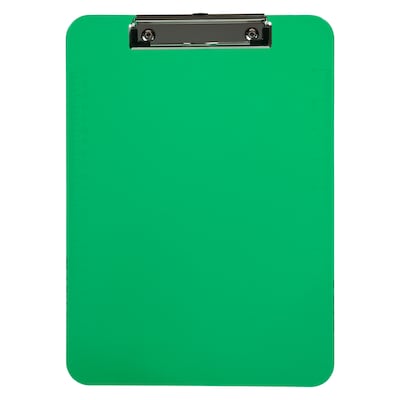 JAM Paper Plastic Clipboard, Letter Size, Green, 2/Pack (340926880GZ)