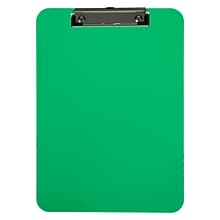 JAM Paper Plastic Clipboard, Letter Size, Green, 12/Pack (340926880AZ)