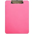 JAM Paper Plastic Clipboard, Letter Size, Pink, 2/Pack (340926883GZ)