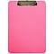 JAM Paper Plastic Clipboard, Letter Size, Pink, 12/Pack (340926883AZ)