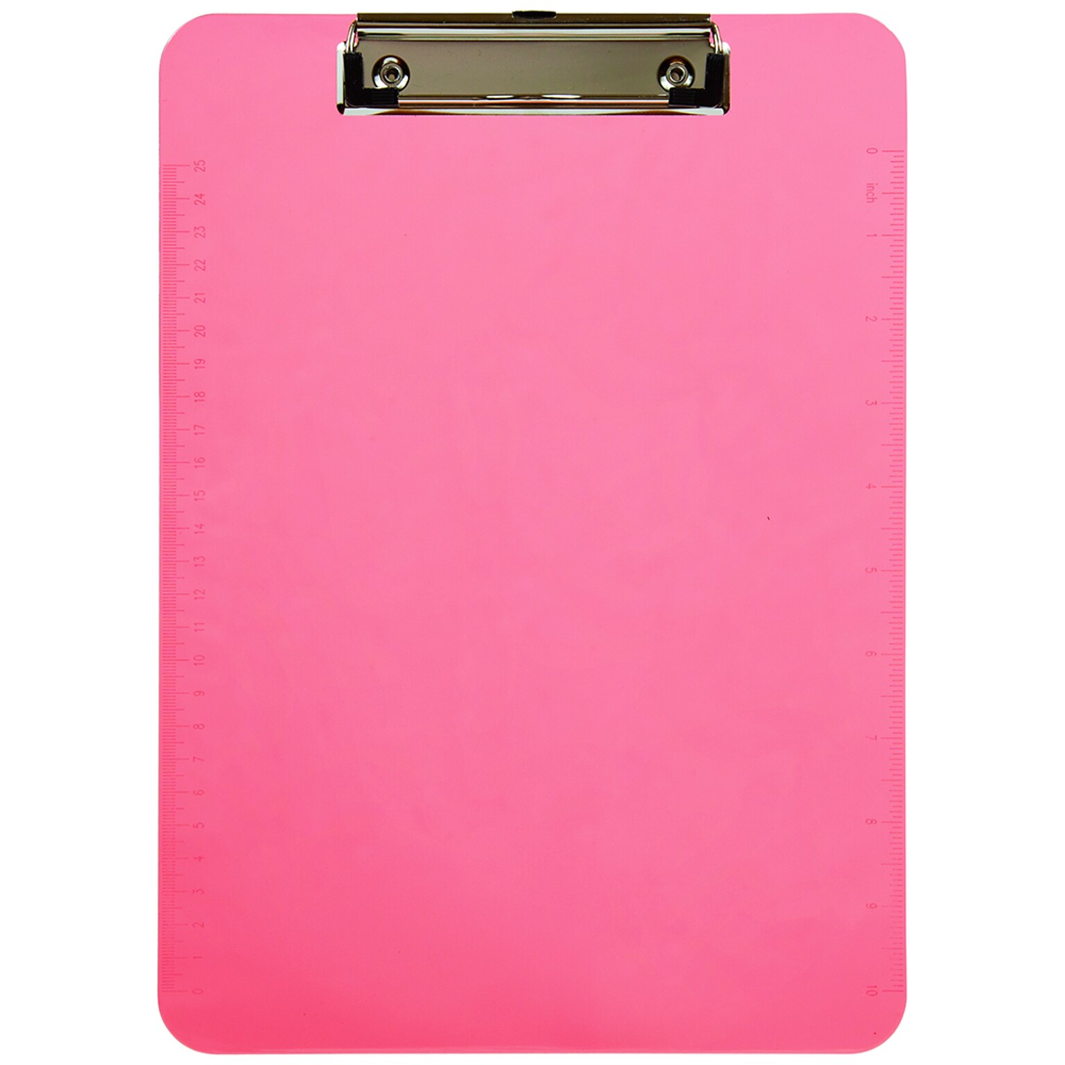 JAM Paper Plastic Clipboard, Letter Size, Pink, 2/Pack (340926883GZ)