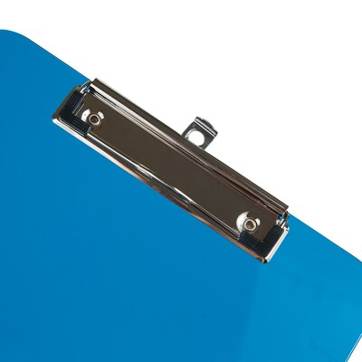 JAM Paper Plastic Clipboard, Letter Size, Blue, 12/Pack (340926882AZ)