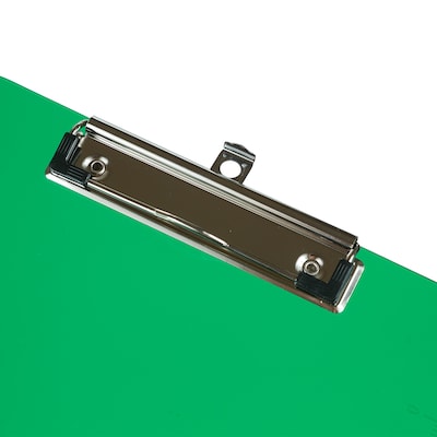 JAM Paper Plastic Clipboard, Letter Size, Green, 12/Pack (340926880AZ)